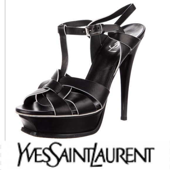 - ♥️♥️ Yves Saint Laurent Leather T-Strap Sandals size 9♥️♥️ - Picture 1 of 6